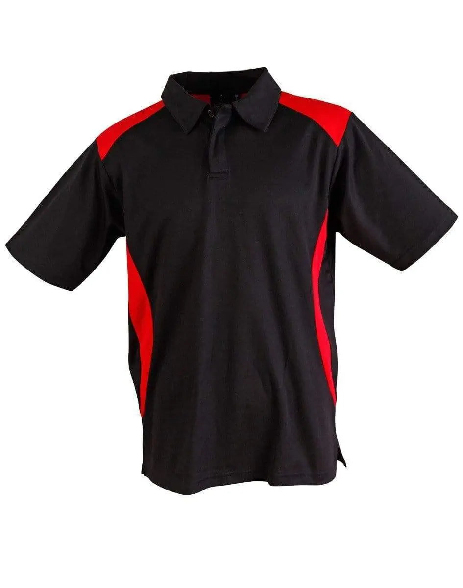 WINNING SPIRIT Winner Men's polo shirt PS31 Casual Wear Winning Spirit Black/Red XS
